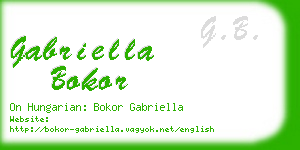 gabriella bokor business card
